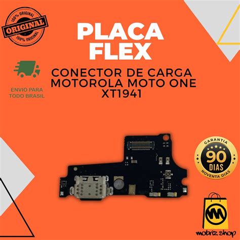 Placa Flex Conector De Carga Motorola Moto One Shopee Brasil