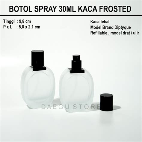 Jual Botol Parfum 30ml Spray Kaca Tebal Frost Oval Refill Isi Ulang