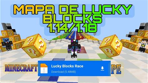 MAPA Y MOD DE LUCKY BLOCKS PARA MINECRAFT PE 1 14 1 18 YouTube