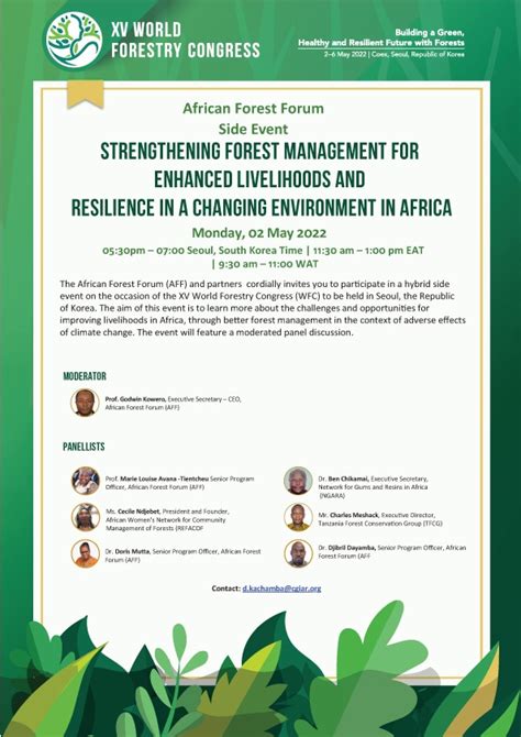 Invitation AFF Hybrid Side Event At The XV World Forestry Congress