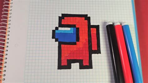 Como Dibujar AMONG US Personaje Pixel Art YouTube Dibujos En