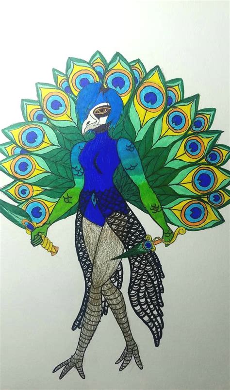 Peacock Girl By Crazieart On Deviantart