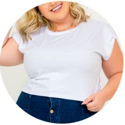 Camiseta Fem Plus Size Muscle Tee Algod O Branco