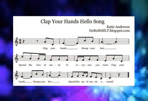 Hello Hello Can You Clap Your Hands Song Lyrics