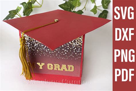 Svg Graduation Cap T Box Red Graphic By Paperart Bymc · Creative Fabrica