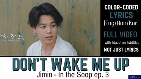 지민 Jimin Dont Wake Me Up 깨우지 마 In The Soop [eng Sub] Color