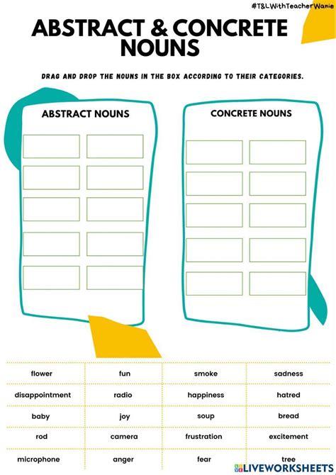 KS2 English Resource Concrete And Abstract Nouns Teaching