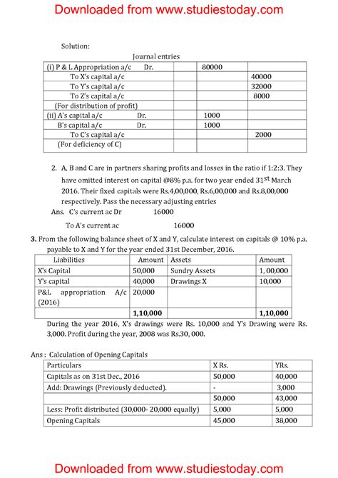 Solution Cbse Class 12 Accountancy Accounting For Partnership Firms