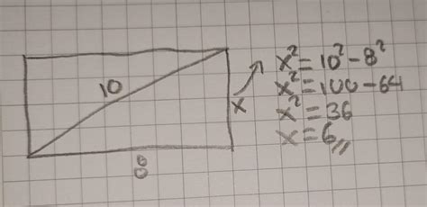 La Diagonal De Un Rectangulo Mide M Y La Base M Calcula La Altura