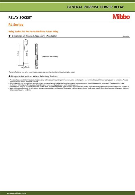 RL G Series Relay Socket MIBBO Gala Multi Sukses