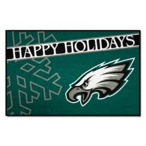 FANMATS Philadelphia Eagles Green Man Cave 5 Ft X 6 Ft Area Rug 14355