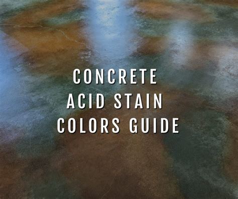 Acid Stain Project Checklist Direct Colors