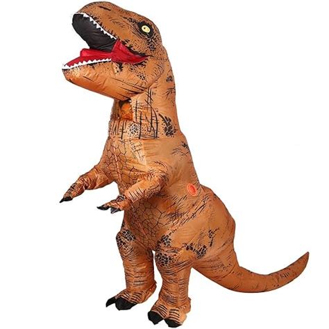 Inflatable Dinosaur T Rex Costume Adult Size Fancy Dress Halloween Outfit With Battery