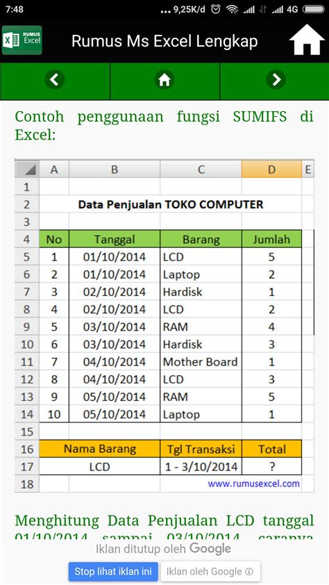 Kumpulan Rumus Excel Dan Cara Penggunaannya Nalar Berita