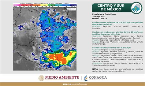 CONAGUA Clima on Twitter En las próximas tres horas Lluvias fuertes