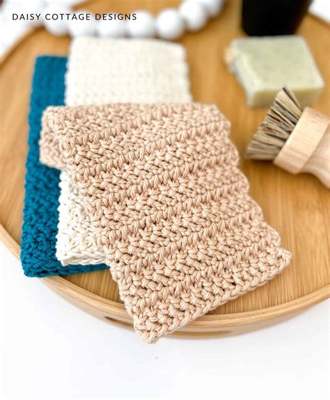 Easy Crochet Dishcloth Patterns Beginner Friendly Daisy Cottage