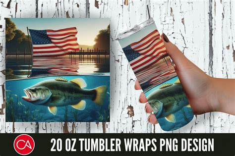 D Bass Fish Patriotic Oz Tumbler Png Graphic By Craft Fair