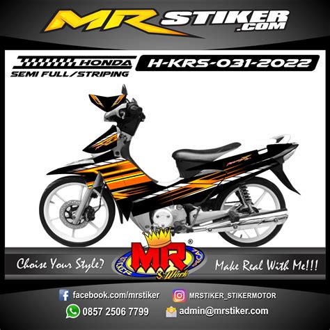 Stiker Motor Decal Honda Supra X Hi Line Grafis Fullbody Stiker