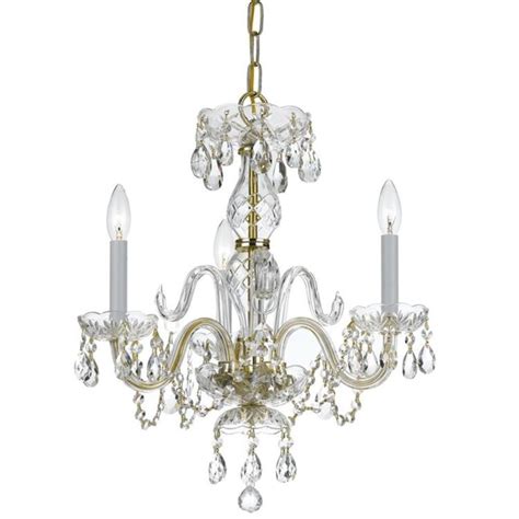 Crystorama Traditional Crystal 3 Light Polished Gold Traditional Dry