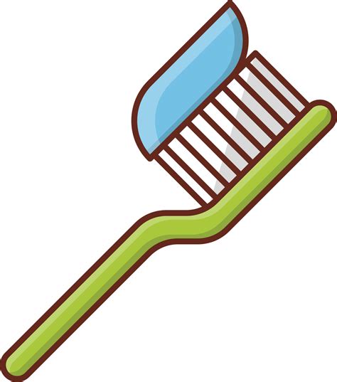 Toothbrush Vector Illustration On A Transparent Background Premium