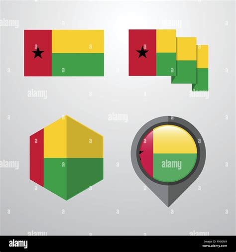 Guinea Bissau Flag Design Set Vector Stock Vector Image And Art Alamy