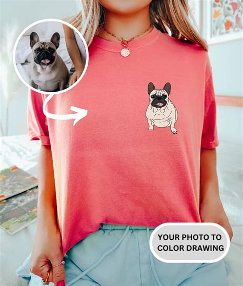 Custom Pet Portrait Shirt Custom Dog Shirt Personalized Dog Etsy