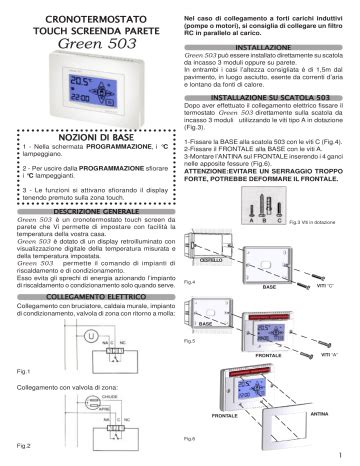 Geca Green Manuali Uso Termostati Per Riscaldamento Manuale Del