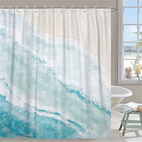 Amazon Rnnjoile Bathroom Curtain Nautical Waterproof Shower