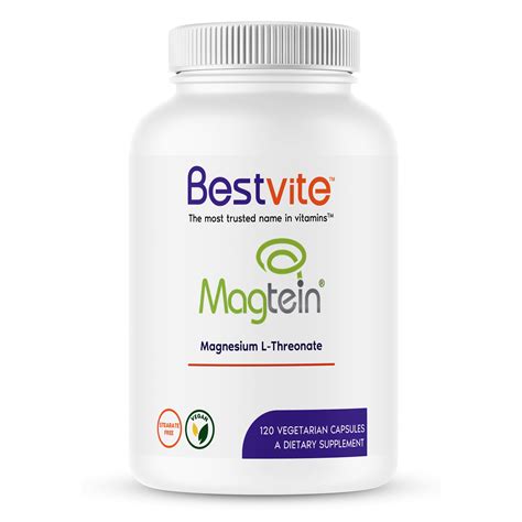 Magtein Magnesium L Threonate Capsules 2000mg Per Serving 120 Vegetarian Capsules Patented