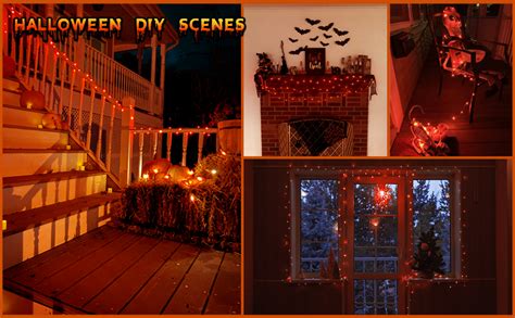 Dalugo Orange Fairy Lights Ft M Led Orange Lights Halloween With