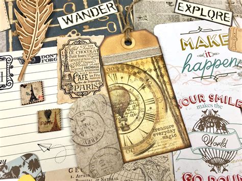 Travel Scrapbook Kit Junk Journal Vintage Travel Ephemera Etsy Uk