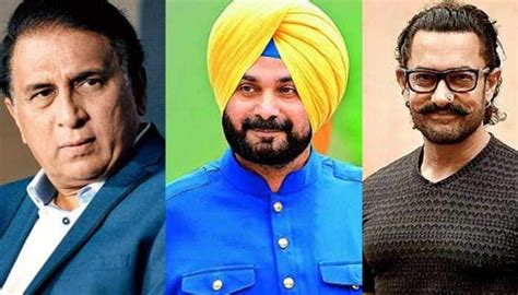 Sunil Gavaskar Navjot Singh Sidhu Aamir Khan Invited For Imran Khan S