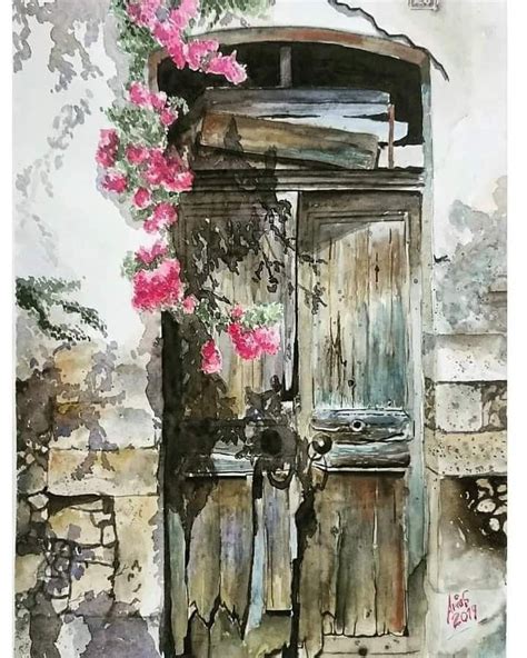 Pin On PAISAJES Watercolor Art Art Painting Watercolor Flower Art