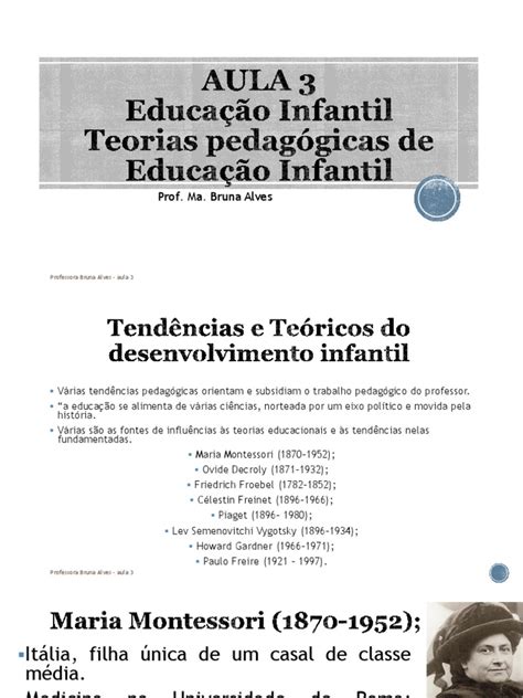 Tendências Pedagógicas E Seus Principais Expoentes Uma Análise Das