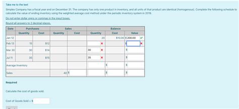 Calculate The Value Of Ending Inventory Using The Weighted Average Cost Method Under The