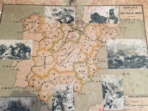 mapa antiguo de españa años 1930 juegos geográf Comprar Mapas