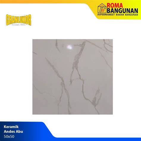 Jual GranLuxor Keramik Lantai Keramik Andes Abu 50X50 Shopee Indonesia