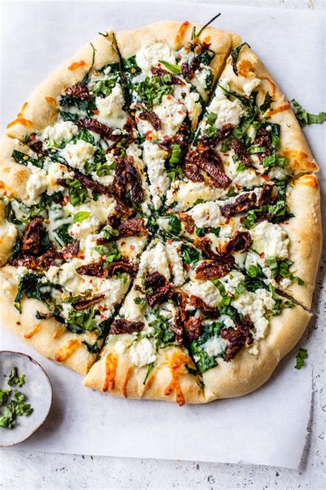 Ricotta Pizza With Spinach Easy Homemade Pizza