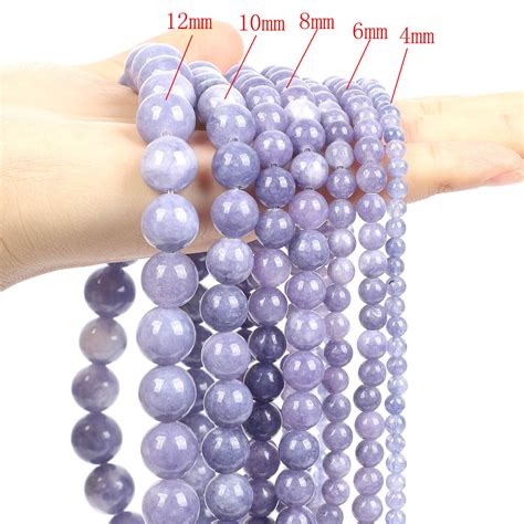 Natural Gemstone Round Spacer Loose Beads Jewelry Making Mm Mm Mm