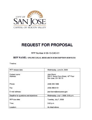 Fillable Online REQUEST FOR PROPOSAL Bidsync Fax Email Print