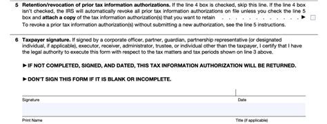 Irs Form 8821 Instructions Tax Information Authorization