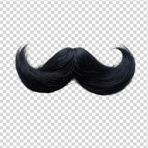 Bigode Preto Isolado Em Fundo Transparente PSD Premium