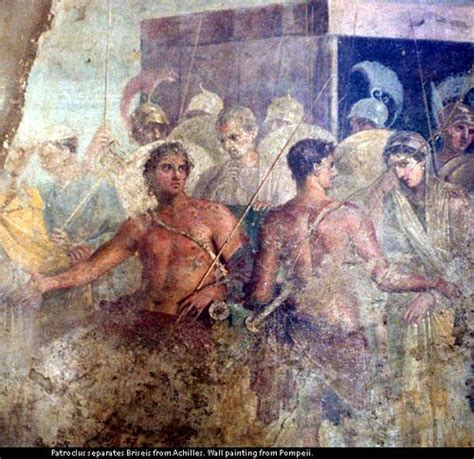 Patroclus separates Briseis from Achilles | Roman painting, Ancient ...