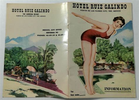 S Directory Pamphlet Hotel Ruiz Galindo Fortin Las Flores City