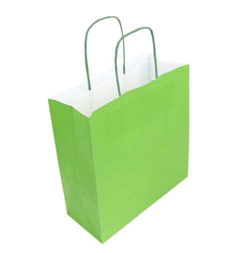 Sac en Papier Vert avec Anses 90g m² 22 10x28cm 250 Utés