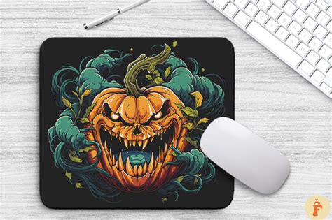 Frightening Pumpkin Monsters Mouse Pad By Mulew Art TheHungryJPEG