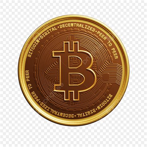 Realista Bitcoin Coin Logo 3d Rendering PNG Dibujos Bitcoin Bitcoin