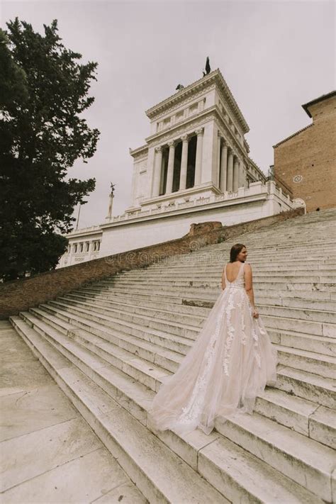 Bride In Wedding Dress In Rome, Italy Stock Image - Image of romantic ...