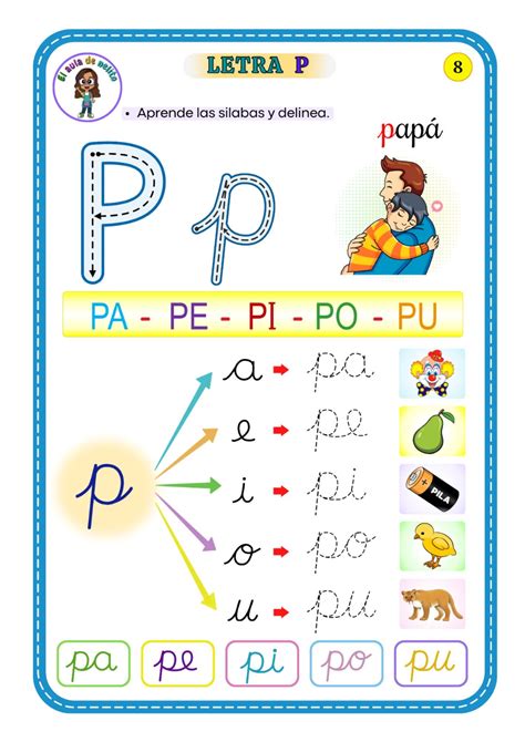 Letra P Preschool Learning Activities Spanish Classroom Activities