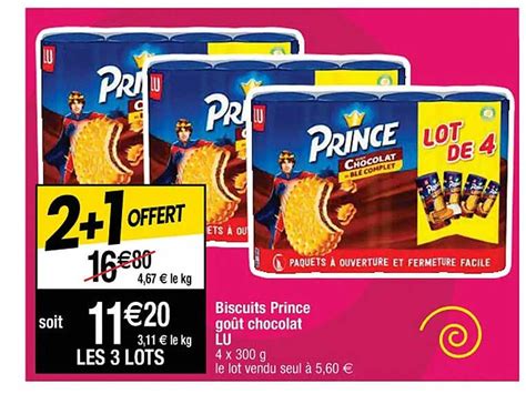 Promo Biscuits Prince Goût Chocolat Lu chez Cora